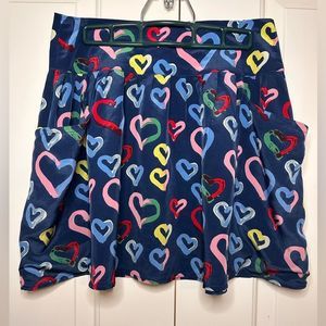 Nwot Flat Black By Pegleg Nyc Multicolour Heart Skirt Perfect 4 Valentine’s Day